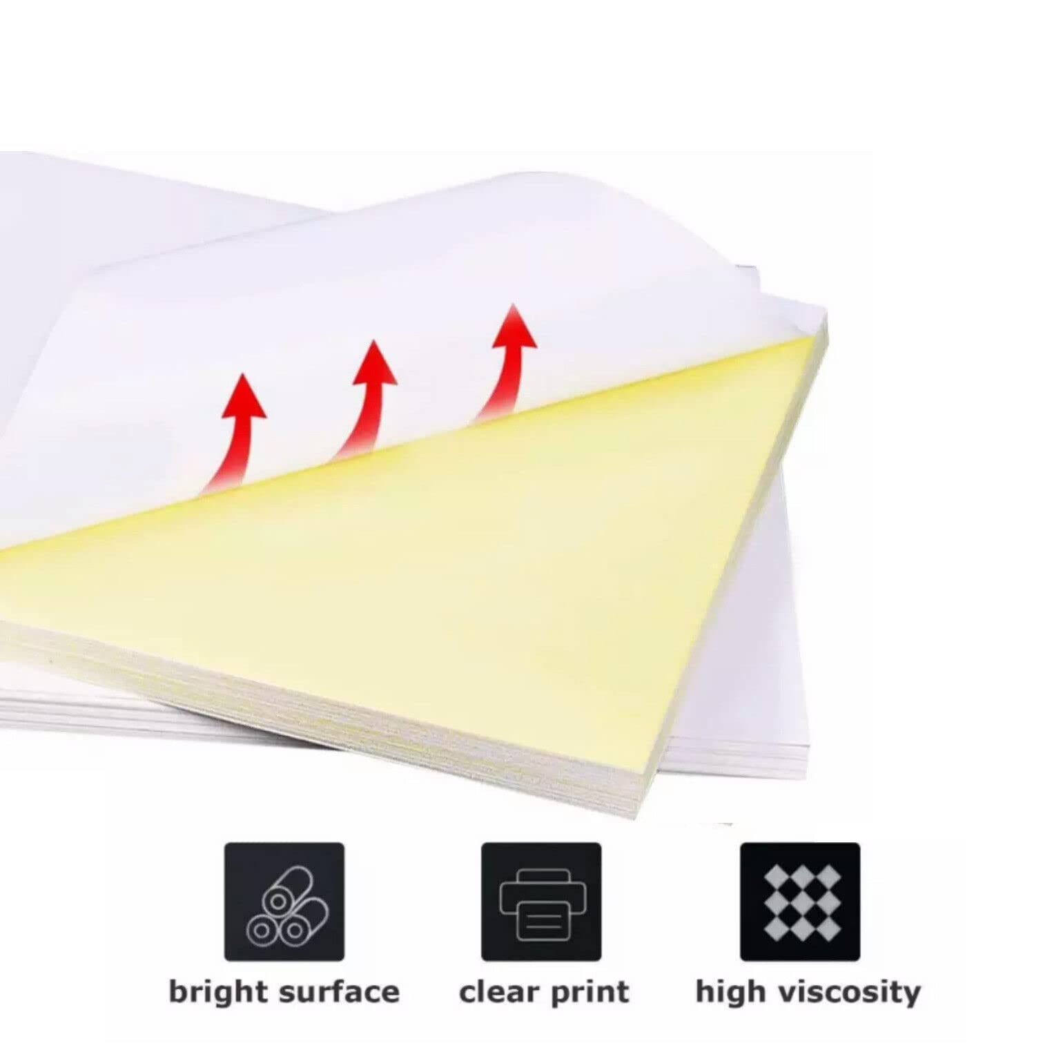 Sticker Paper For Inkjet Printer 40 Sheets A4 Matte Self-Adhesive