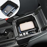 EDBETOS Center Console Organizer Compatible with 2018-2023 2024 VW Tiguan and for 2022-2024 Taos Accessories Comfortline/S/SE/SEL Insert Tray Secondary Storage Armrest Box ABS Plastic Material, Blue