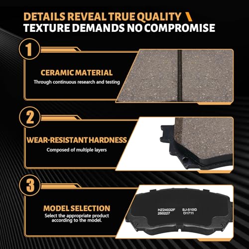 Image of D1711 Front Ceramic Brake Pads Kit Fit For Mazda 6 2014-2021