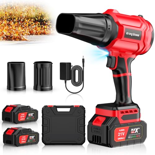 OneAfflatus Cordless Leaf Blower 21V 4.0Ah with Batteries