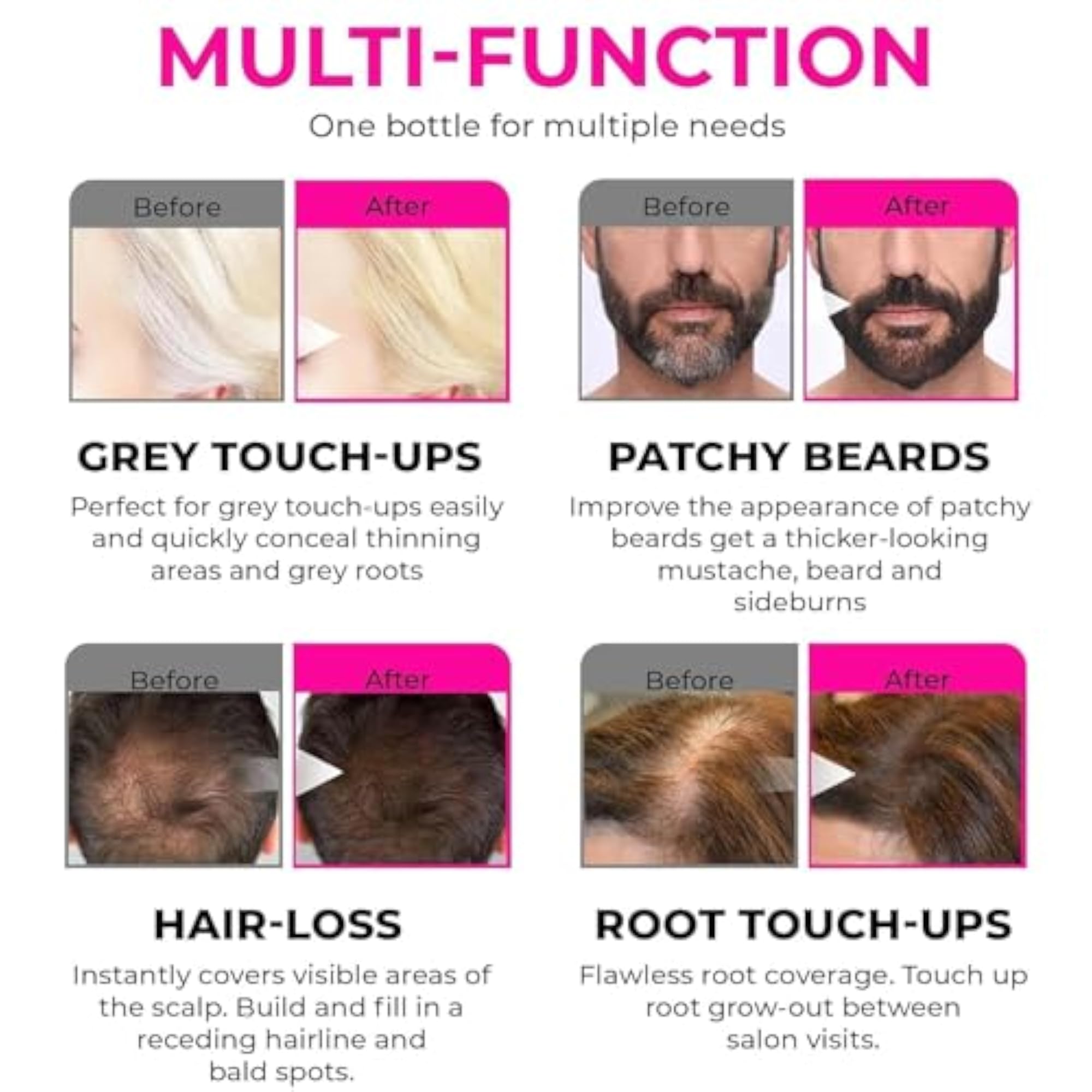 Hair Color Comb Stick, Waterproof Grey Coverage for All