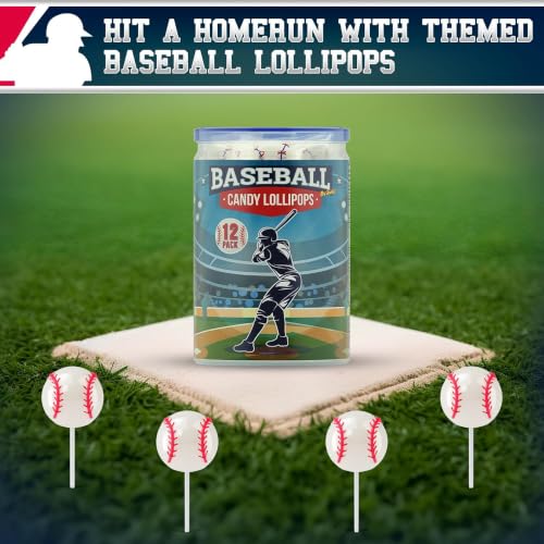 Baseball Lollipops 12pk- Baseball Sucker Lollipops Baseball Candy - image 6