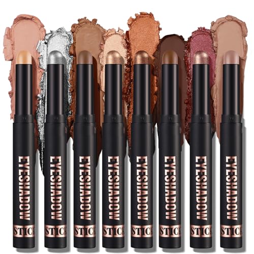 Eyeshadow Stick, 8 Farben Matte & Creamy Eyeshadow Stick Set,...
