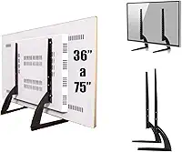 Suporte De Mesa Para Tv Base 36'' A 75'' Lcd Led oled qled Universal Samsung LG 42 43 48 50 55 58 60 65 70 75 Polegadas