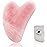 Gua Sha Rose Quartz Massage Tool, Facial Tool for Scraping and SPA Acupuncture Therapy, Heart Shape Trigger Point Treatment on Face (Rose Quartz)
