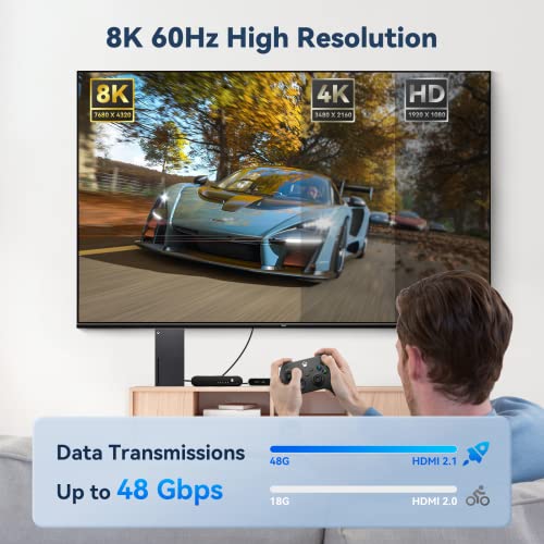 8K 120Hz Hdmi Switch 4K 120Hz Hdmi Switch 3 In 1Out With Remote Ps5 Hdmi Splitter 4K 120Hz Hdmi Selector Hdmi 2.1 Switcher Audio & Video Selector Boxes 48G Hdr 10+ Dolby Atmos #TOP3