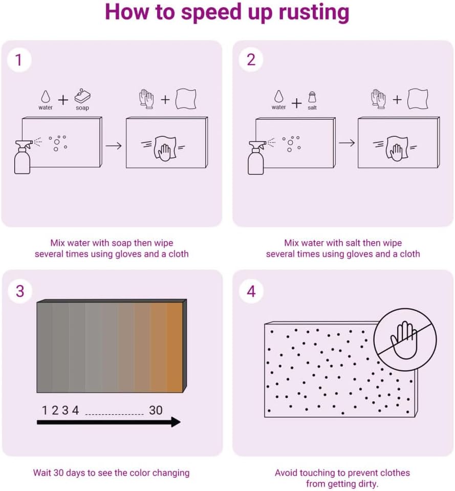 vidaXL Corten Steel Roof Panels - 12 Sheet Set, Rust Brown Corrugated Roofing for Sheds & Commercial Buildings, 39.4" L x 17.3" W