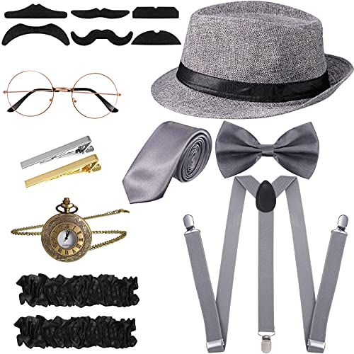 Accessoires de Costume de Vieil Homme pour Théâtre avec Lunettes et Pinces à Cravate