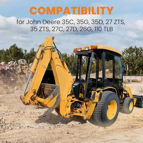 Image of maXpeedingrods Excavator Quick Attach Bucket Ears Fit for John Deere 27 /35 ZTS & 110TLB, Carbon Steel