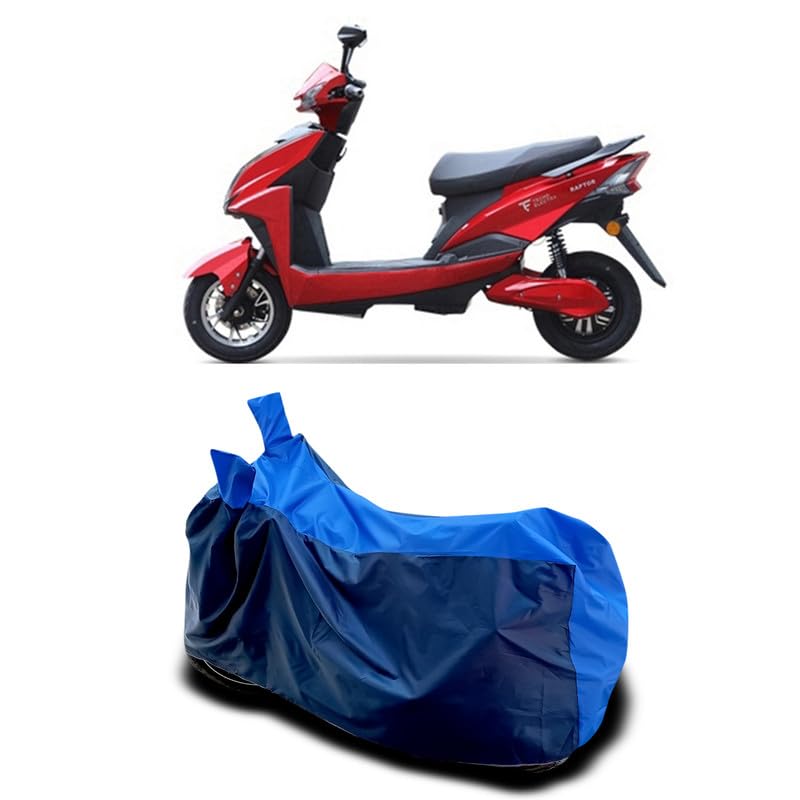 Image of DUFFEL-Two Wheeler Bike Body Cover Compatible for Techo Electra Raptor Heat Protectio /UV-Rays /Birds Dropping /DustProof /Waterproof All Variants [Nevay Blue]