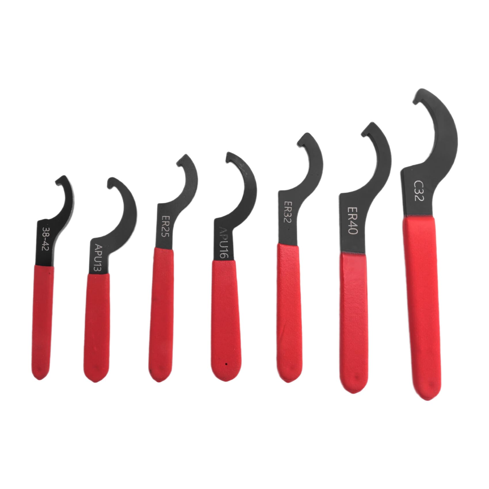 Aisuoka 7Pcs Coilover Wrench Spanner, Adjustable Wrench Sets Professional Universal Rubber Handle Wrench Spanner Tool