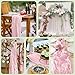 Wokceer Pink Cheesecloth Table Runner Spring 10FT Blushing Pink Boho Gauze Table Runner Easter for Party Wedding Sheer Runners for Baby Bridal Shower