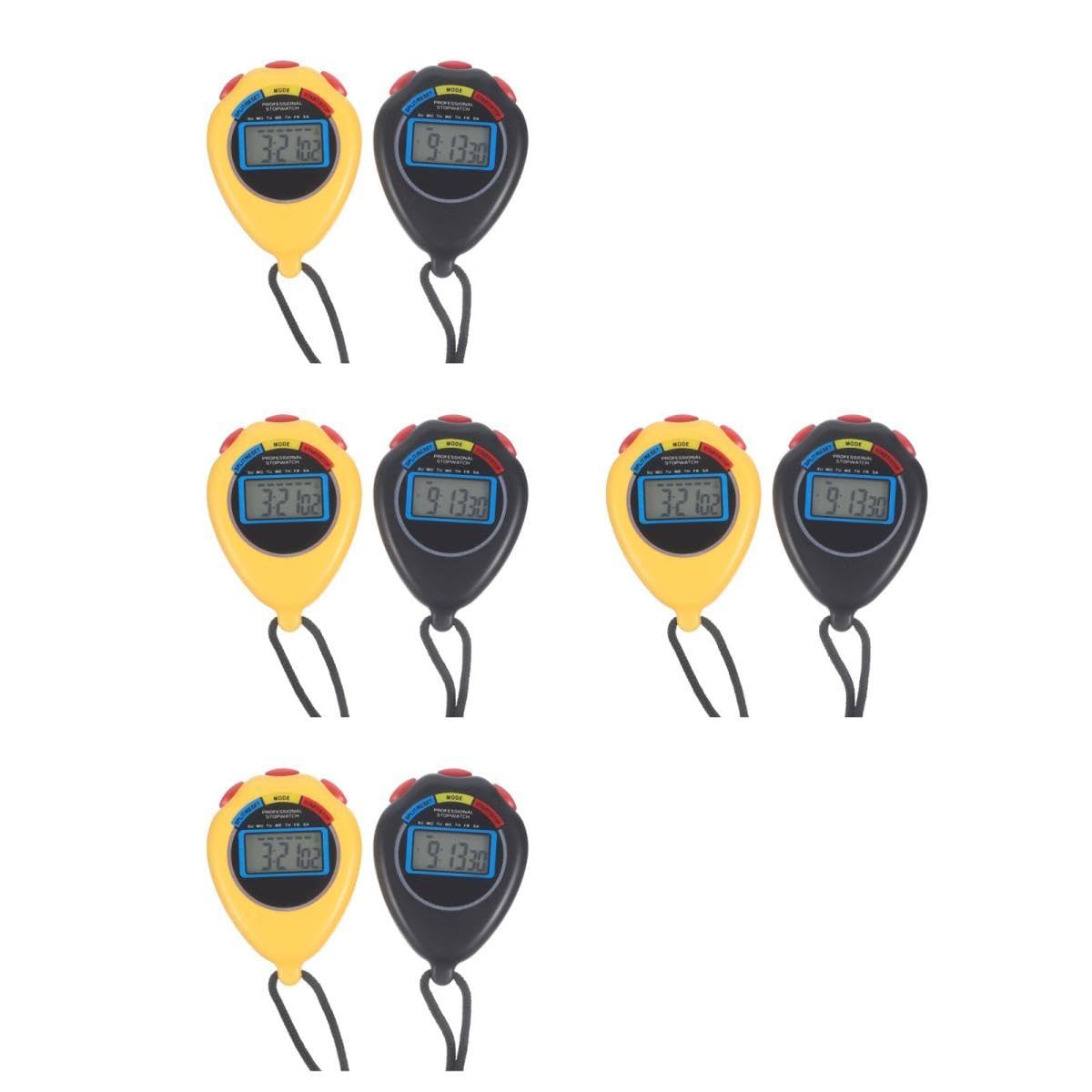 YARNOW Cronometro di Atletica Leggera Luce Notturna Timer A Clessidra Elettronico Operato Cronometro Sportivo Digital Clock Cronometri Timer per Lo Sport Timer Portatile ABS