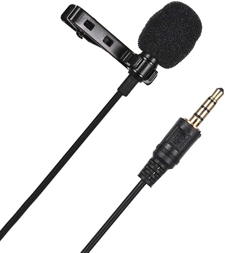 Festnight Mini Krawatte Revers Clip-on verdrahtet Mikrofon Mic 3 5 Stecker fA r Smartphone Laptop Chat singen Karaoke mit Tragetasche