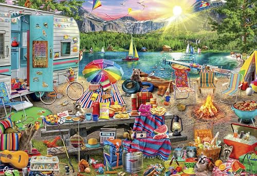 Buffalo Games - Aimee Stewart Family Campsite 2000 Piece Jigsaw Puzzle, Colorful Camping Artwork, Cozy Outdoor Scene by Buffalo Games - Image 8