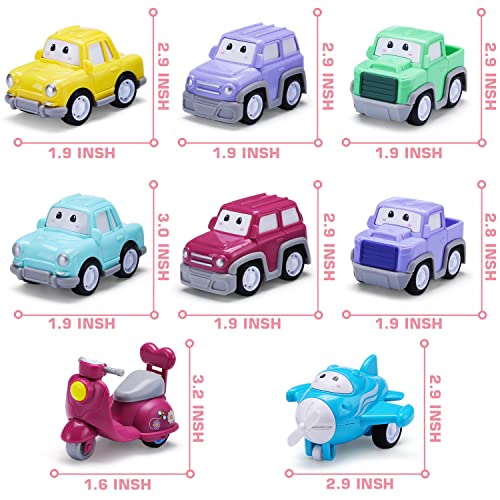 Cartoon Vehicle Toy For Toddler Girl, 9-In-1 Pink Carrier Truck For Baby Girls, Friction Power Transport Car With Light And Sound, Toys For 3 Year Old Little Girl Kid Child Infant Gift Birthday #TOP5