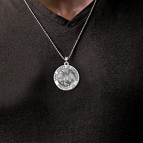 PicturesOnGold.com Saint Joseph of Cupertino Religious Medal - in Sterling Silver and 10K or 14K Gold3