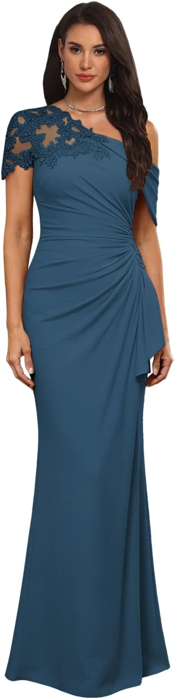 Lacess Applique Mother of The Bride Dress Elegant Mermaid Grandmother of The Groom Dresses for Wedding CSM60