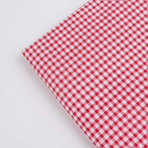 Image of Cotton Fabric DIY Making Supplies Quilting Patchwork Fabric Fat Quarter Bundles DIY for Quilting Cotton Patchwork Cushions (Red, 20 inch x 40 inch)
