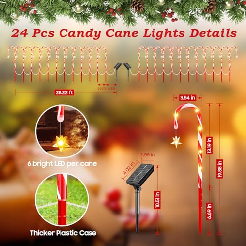 Amazon – KELME 12-Pack Solar Candy Cane Christmas Lights - image 5