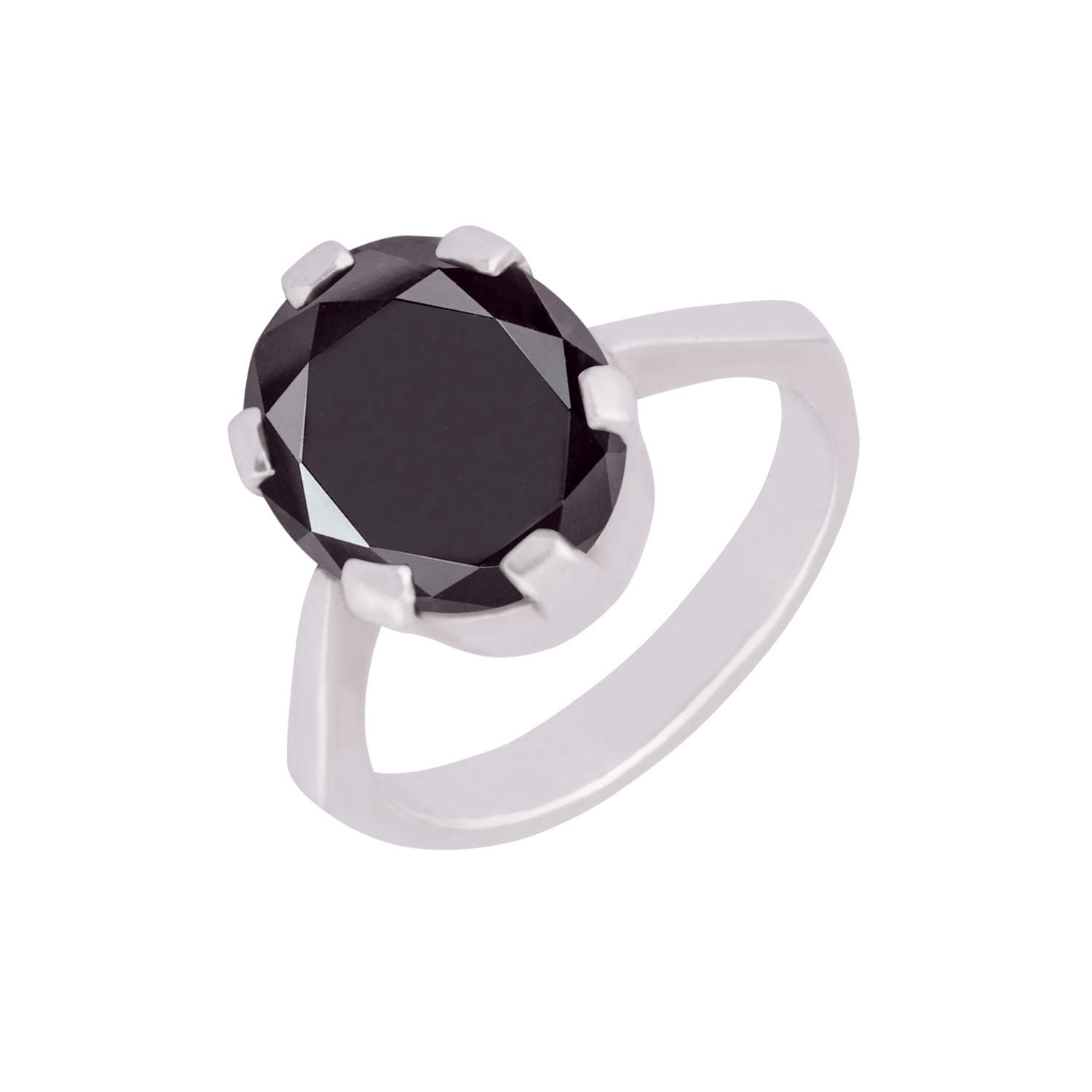 Buy RINAYRA Black Onyx Silver Ring-FRL138_S16 at Amazon.in