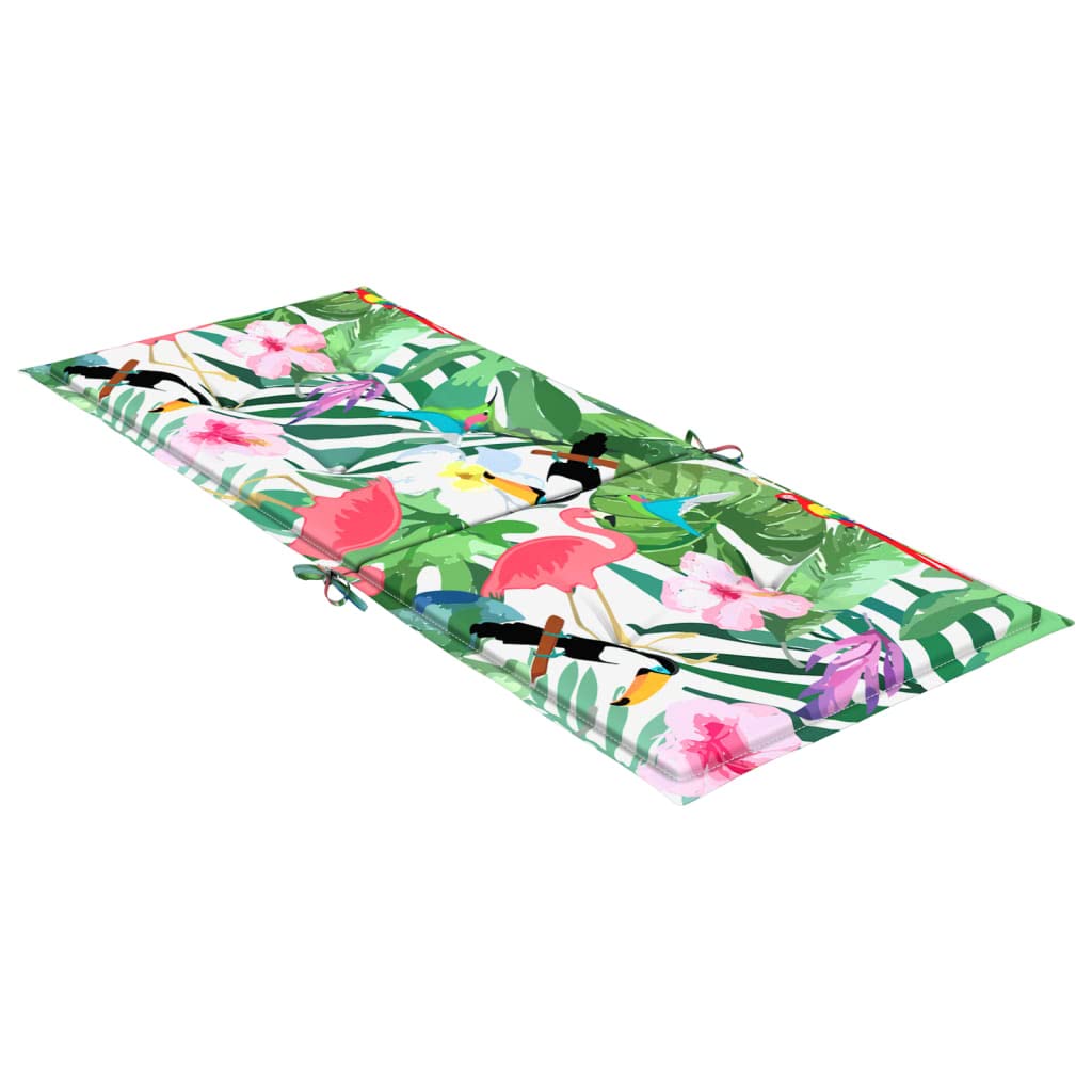 Tidyard Hochlehner-Auflagen 4 STK.Sitzkissen Stuhlkissen Auflage Gartenstuhlauflagen Hochlehner Gartenstühle Sitzauflagen Polsterauflagen Hochlehner Auflagen Mit Vögeln, Blättern und Blumen Stoff