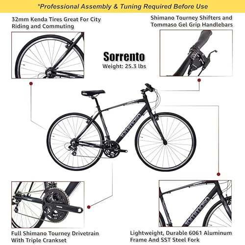 Tommaso Sorrento Shimano Tourney Hybrid Fitness Bike