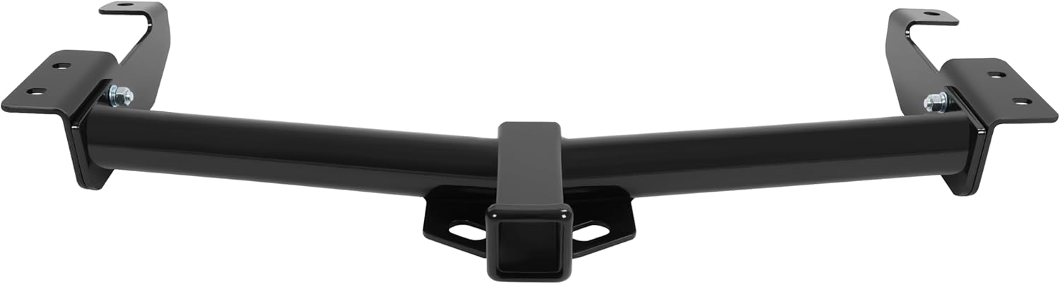 Kojem Class 3 Trailer Hitch Compatible with 2000-2014 Ford E150 E250 Econoline E350 E-350 Super Duty E-150 E-250 2” Tow Hitch Receiver Round Tube Frame Powder Coated Black