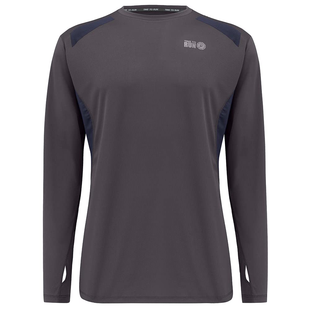 Time To RunMen's Pace Spirit Quick Dry Long Sleeve Technical Breathable Training Running/Gym/Workout T Shirt Top