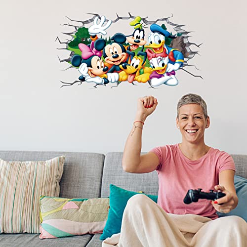 Large Cartoon Wall Stickers For Girls Bedroom 3D Cartoon Creative Art Vinyl Wall Decals Wallpaper Decor For Kids Room Bedroom Kindergarten School House Vinyl Peel And Stick Gift Supplies (15.7"X35.5") #TOP1