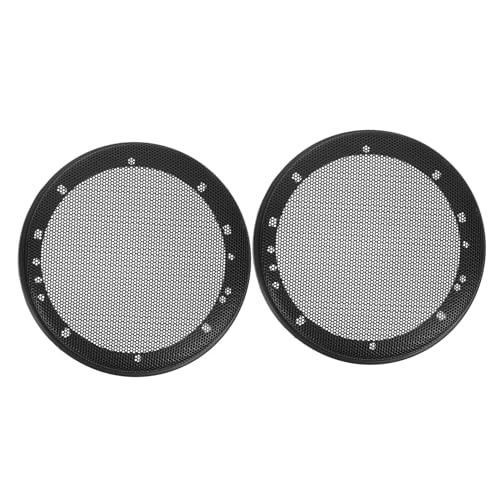 ETHZZLE 2個スピーカー用ネットカバー 車載低音スピーカー保護ネット ブラ