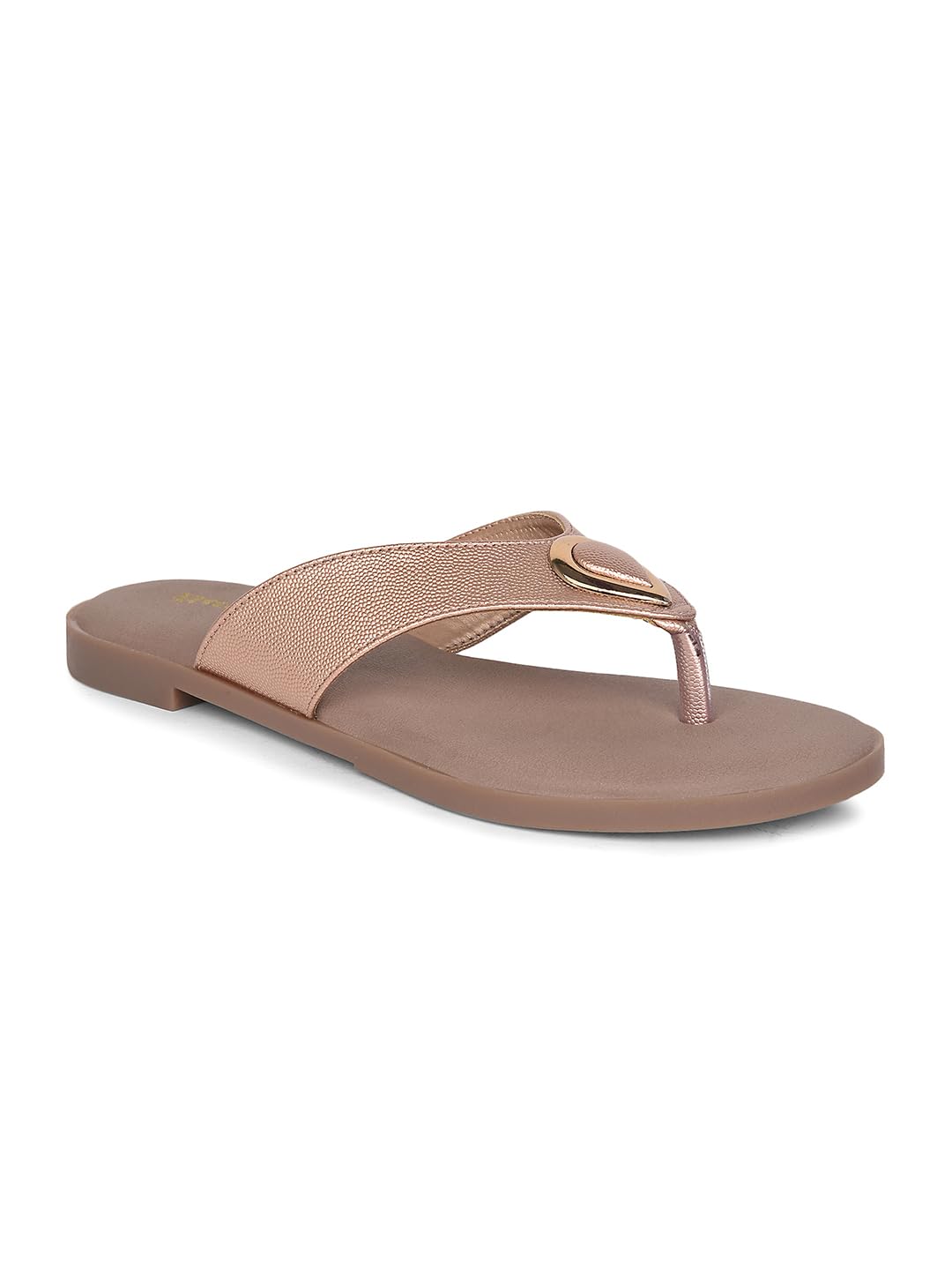 bata Women's Casual Thong Slipper - Gold-picture-30