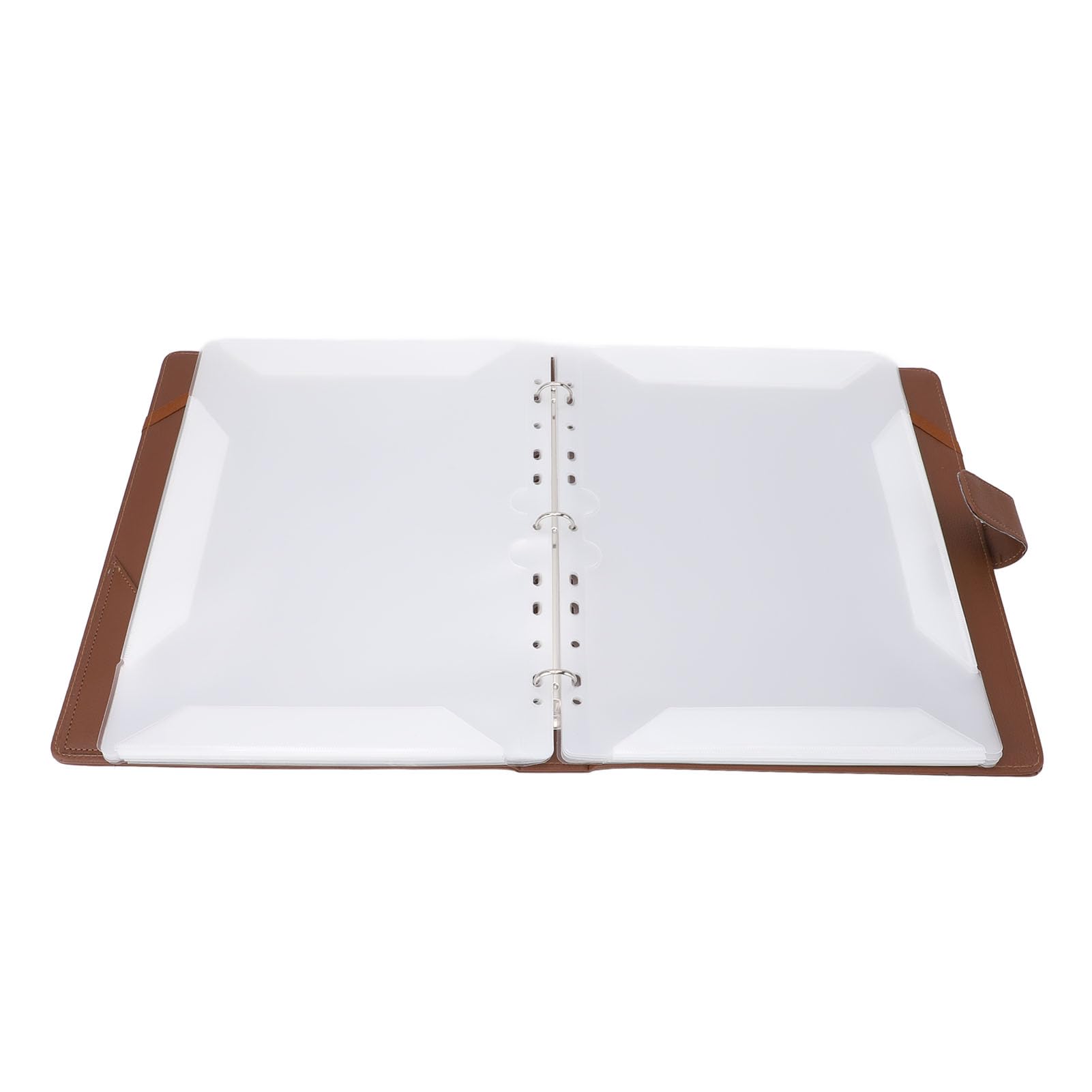Band Orchestra Shee Music Folder A4 3 Ring Piano Binder With Page Numbers Easy to Install for Students and Music Enthusiasts (Brown)