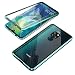 Produktbild Kompatibel für Huawei Mate 20 X 5G Hülle, Magnetische Metallrahmen 360 Grad Handyhülle Vorne und Hinten Gehärtetes Glas Handyhülle Stark Magnetic Case Panzerglas Doppelseitige Hülle, Grün