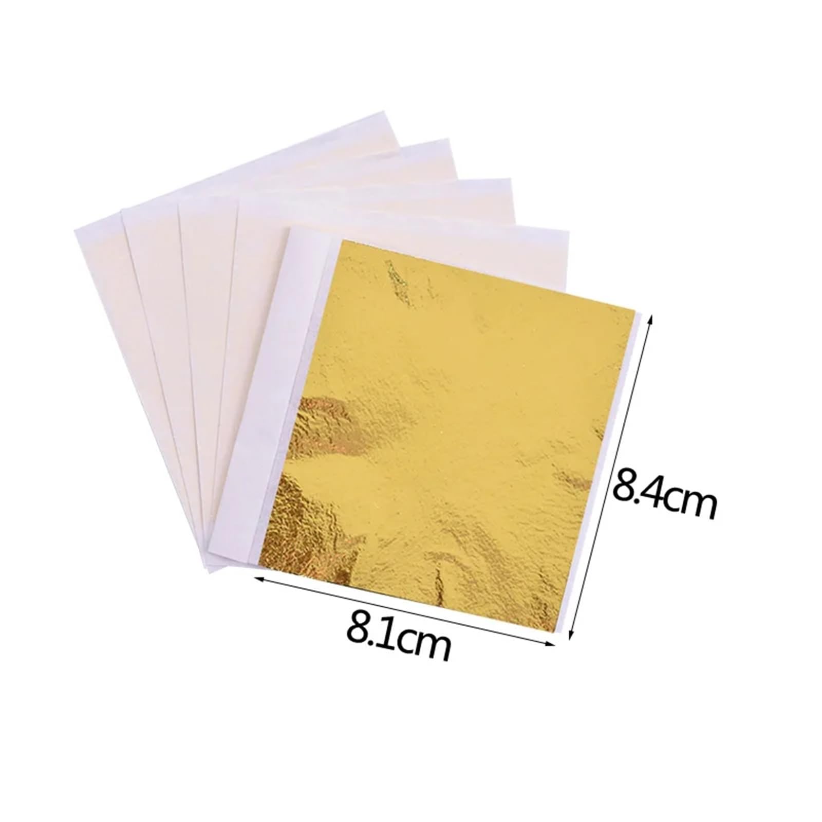 Arkusze złotych liści z folii aluminiowej