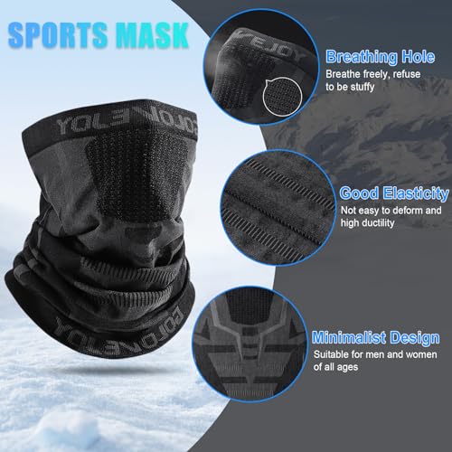 ENONEO Calentador de Cuello Mascarilla Moto para Hombre Mujer Alta Elasticidad Braga Cuello Ciclismo Termica Transpirable Pasamontañas Esqui Bandana Cuello para Running Bicicleta - imagen 2