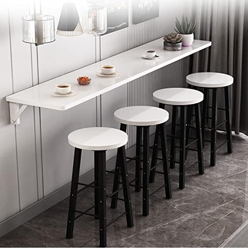 Multifunctional Wall-Mounted Folding Dining Table - Narrow Long Design for Home Kitchen Restaurant Bar & Events - Space-Saving Hanging Desk for Indoor/Outdoor Use
