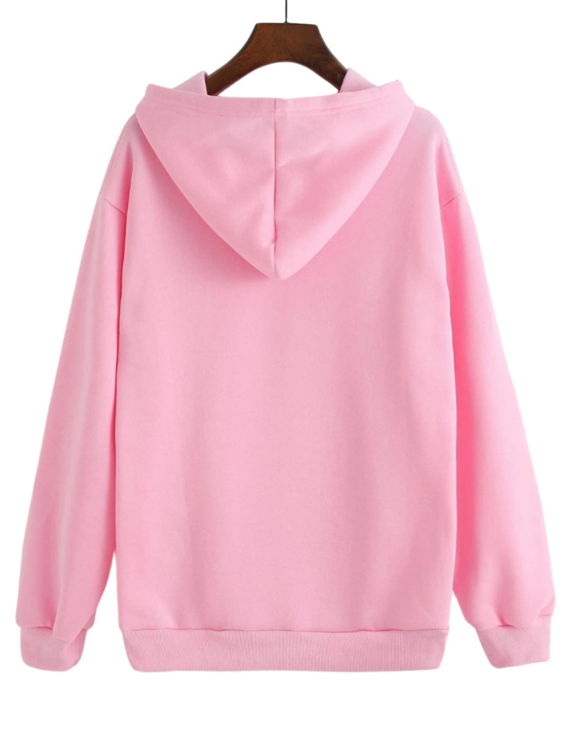 JUNEBERRY Bluza damska, mieszanka bawełny, pełny rękaw, estetyczna bluza damska, elegancka, najnowsza zimowa odzież z kapturem, okrągły dekolt, regularny krój, długi rękaw dla kobiet