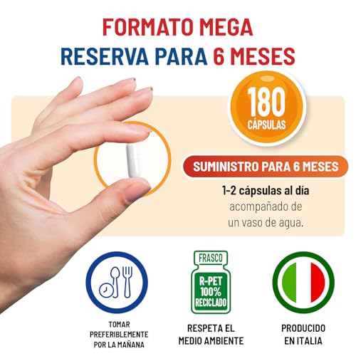 Miniatura 4 de Equilibra Magnesio Bisglicinato, 180 Cápsulas, 250mg, con Vitamina B6, Suministro para 6 meses, Vegan, para Cansancio y Fatiga, Sistema Nervioso, Función psicológica, Sin Gluten