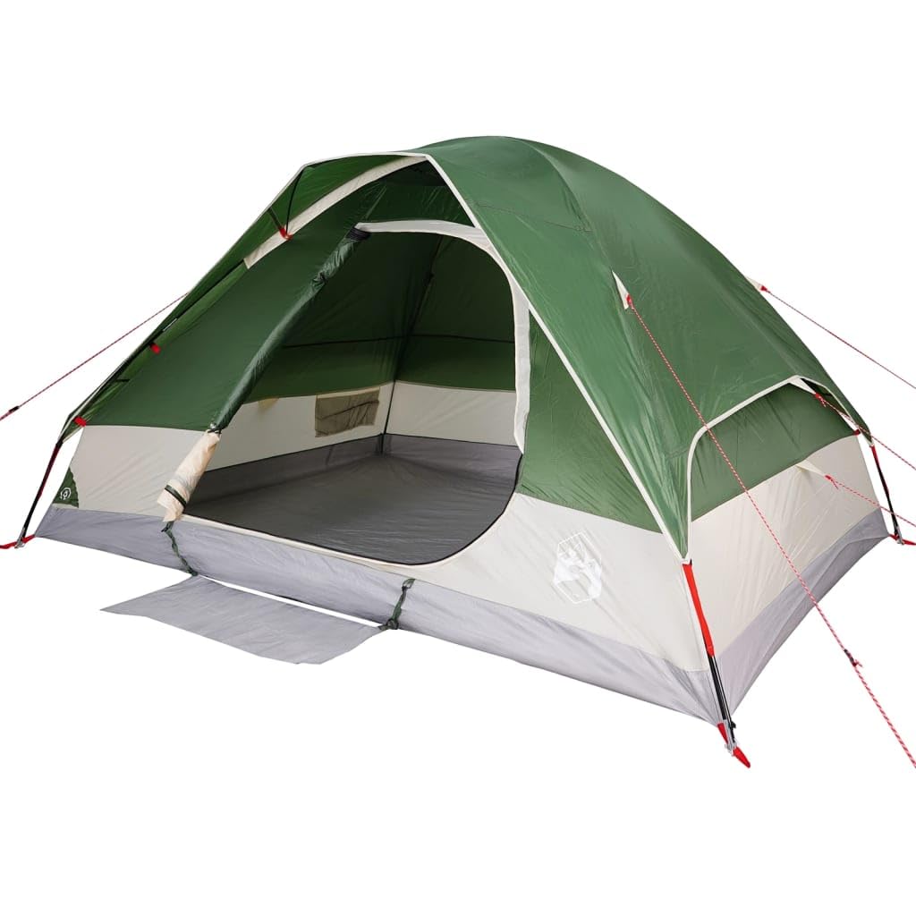 Tienda de campaña iglú para 4 Personas Impermeable Verde, Camping Tienda - 94777