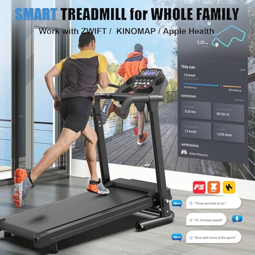 Image of 2.5HP Foldable Treadmill for Home Quiet Folding Running Jogging Machine, 300 LBS