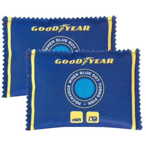 2 Pack Goodyear Car Dehumidifier Bag | Reusable | Anti Mist Moisture Condensation Absorbing | Keep Windows and Windscreen Clear of Water Vapour | Also Suitable for Small Rooms