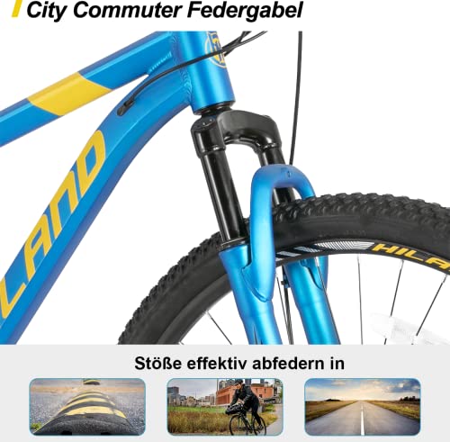 HILAND Mountain Bike MTB Hardtail con ruote a