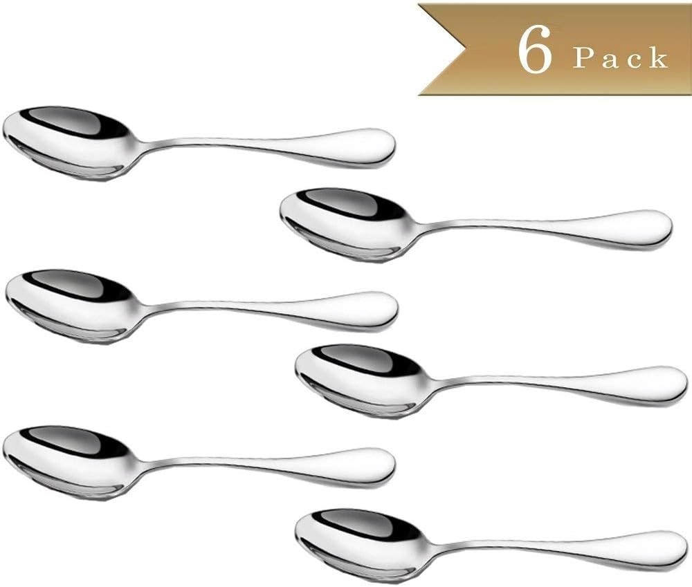 Pound 18/10 Stainless Steel Flatware Teaspoon Tea spoon 5-Inch, Set of 6 for Tea or Coffee