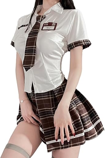 Sailor Uniform, Sexy, Cosplay, Erotic, Extreme, Etched, Elastic, Short Sleeve, Lingerie, Underwear, Babydoll, Navy-Style, JK Uniform, Temptation, High School Girls, Students, Cute, Cute,