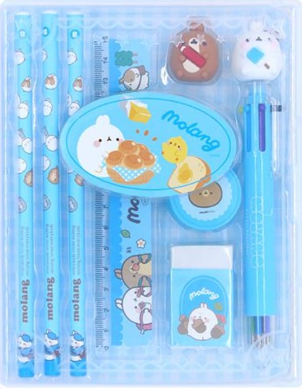 Amazon | 【RS公式】モラン Molang 文房具セット 8点 女の子 文房具