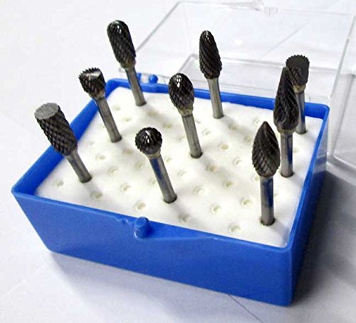 Set de 9 fresas de carburo de tungsteno 1/4" x 1/8" miniatura 5