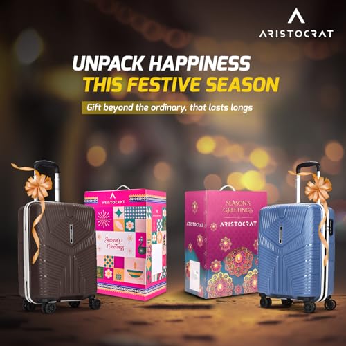 Image of VIP Aristocrat Cabin 55 cm 8 Wheels Trolley Bags with Premium Gift Packing Box, Lightweight Bag, Perfect for Gifting(Marriage,Diwali and Special Ocassion) and 5 Years International Warranty (Blue)