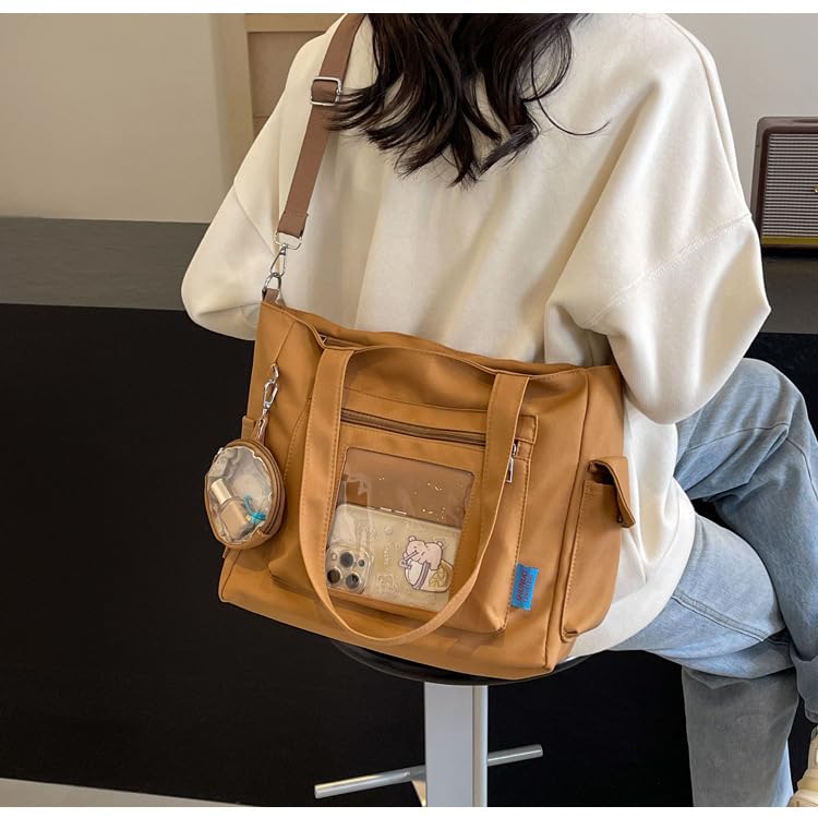 Cute Handbag Crossbody Bag Women, Aesthetic Y2K Shoulder Handbags Fashion Top Handle Bag Women Trendy Tote Bag (brown)4