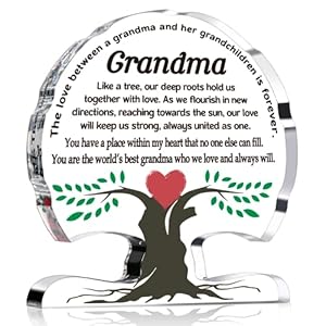 Birthday Gifts for Women Men, Thank You Gifts Idea for Friend Acrylic Tree Desk Signs Home Decor Thanks Gifts